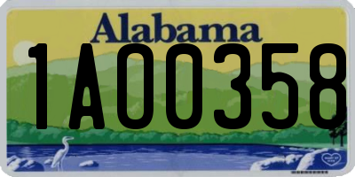 AL license plate 1AO0358