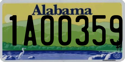 AL license plate 1AO0359