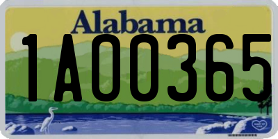 AL license plate 1AO0365