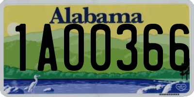 AL license plate 1AO0366