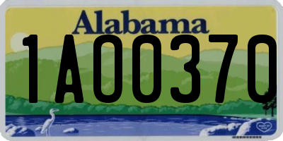AL license plate 1AO0370