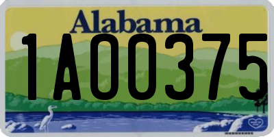 AL license plate 1AO0375