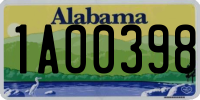 AL license plate 1AO0398