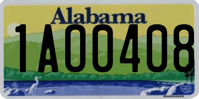 AL license plate 1AO0408