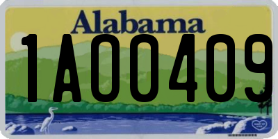 AL license plate 1AO0409