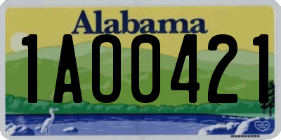 AL license plate 1AO0421