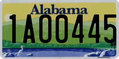 AL license plate 1AO0445