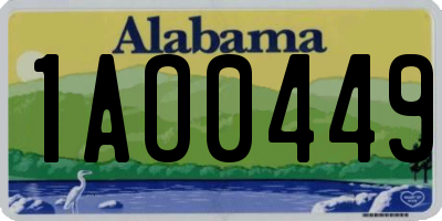 AL license plate 1AO0449