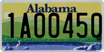 AL license plate 1AO0450