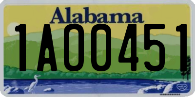 AL license plate 1AO0451