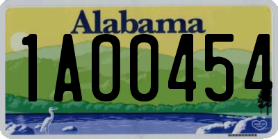 AL license plate 1AO0454