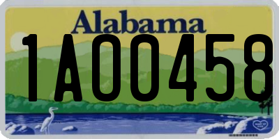 AL license plate 1AO0458