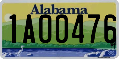 AL license plate 1AO0476