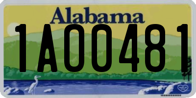 AL license plate 1AO0481