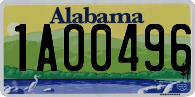 AL license plate 1AO0496