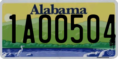 AL license plate 1AO0504