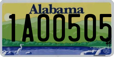 AL license plate 1AO0505