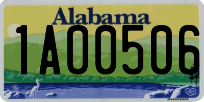 AL license plate 1AO0506