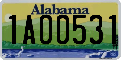 AL license plate 1AO0531