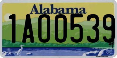 AL license plate 1AO0539