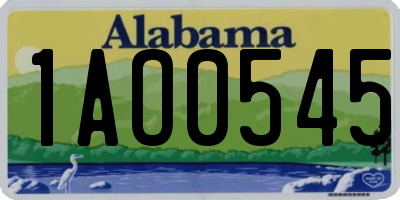 AL license plate 1AO0545