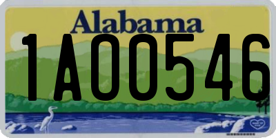 AL license plate 1AO0546