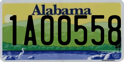 AL license plate 1AO0558