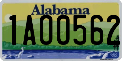 AL license plate 1AO0562