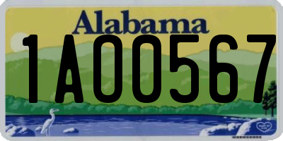 AL license plate 1AO0567