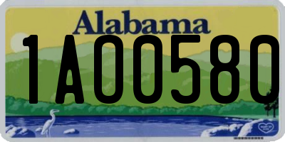 AL license plate 1AO0580