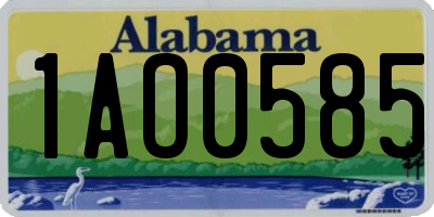 AL license plate 1AO0585