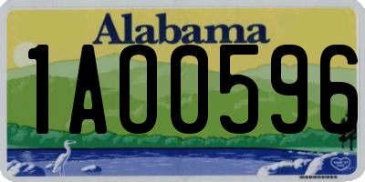 AL license plate 1AO0596