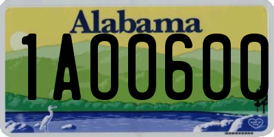 AL license plate 1AO0600