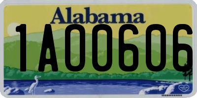 AL license plate 1AO0606