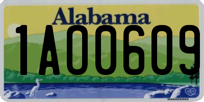 AL license plate 1AO0609