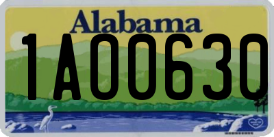 AL license plate 1AO0630