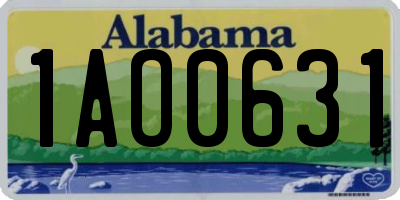 AL license plate 1AO0631