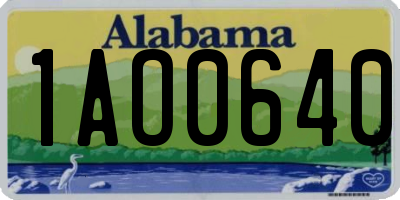 AL license plate 1AO0640