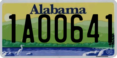 AL license plate 1AO0641