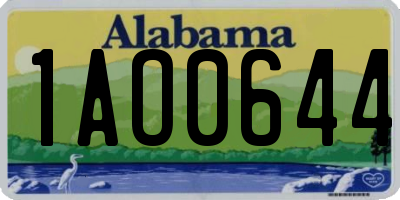 AL license plate 1AO0644