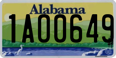 AL license plate 1AO0649