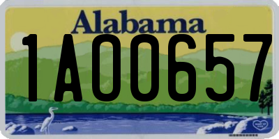 AL license plate 1AO0657