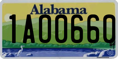AL license plate 1AO0660