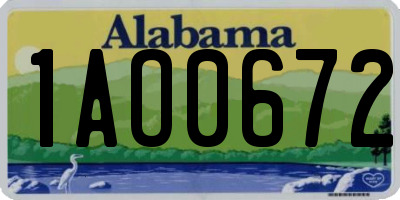 AL license plate 1AO0672