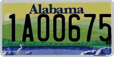 AL license plate 1AO0675