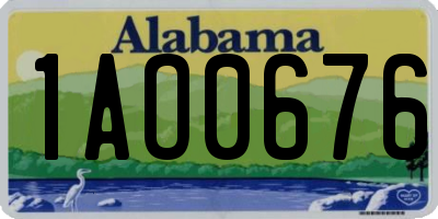 AL license plate 1AO0676
