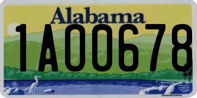 AL license plate 1AO0678
