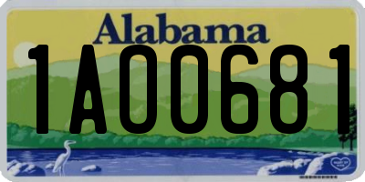 AL license plate 1AO0681