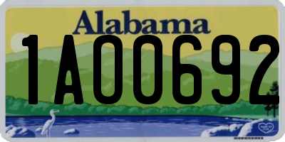 AL license plate 1AO0692