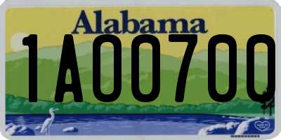 AL license plate 1AO0700